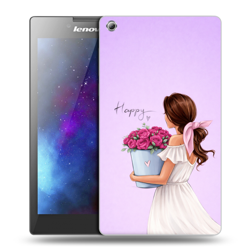 Силиконовый чехол на Lenovo Tab 3 8 с принтом женский Силиконовый чехол на Lenovo Tab 3 8 с принтом женский