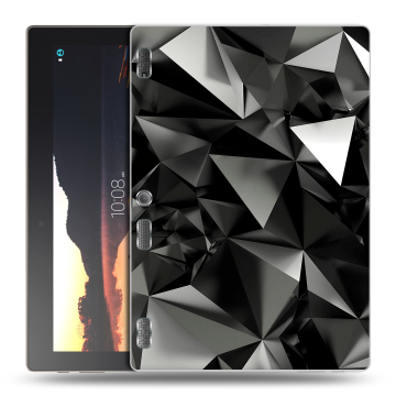 Силиконовый чехол на планшета Lenovo Tab 3 10 с принтом Черные кристаллы Силиконовый чехол на планшета Lenovo Tab 3 10 с принтом Черные кристаллы