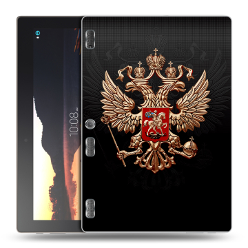 Силиконовый чехол на планшета Lenovo Tab 3 10 с принтом Герб России