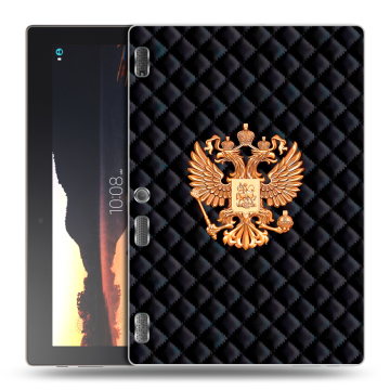 Силиконовый чехол на Lenovo Tab 3 10 с принтом Герб России принт