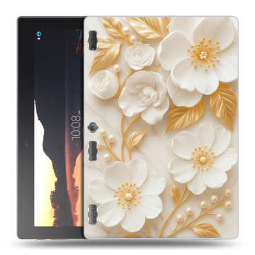 Силиконовый чехол на Lenovo Tab 3 10 с принтом Цветы