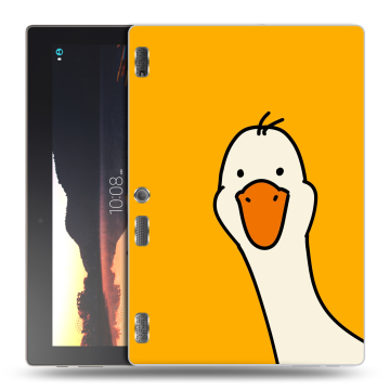 Силиконовый чехол на Lenovo Tab 3 10 с принтом Утка Силиконовый чехол на Lenovo Tab 3 10 с принтом Утка