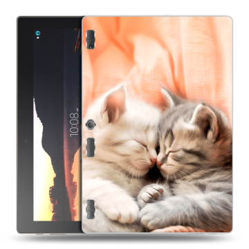 Силиконовый чехол на Lenovo Tab 3 10 с принтом Котята Силиконовый чехол на Lenovo Tab 3 10 с принтом Котята