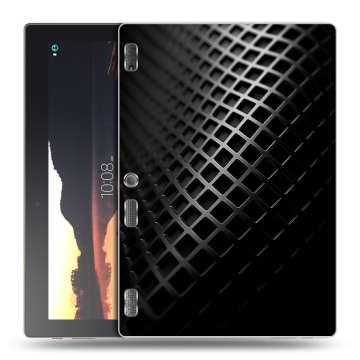 Силиконовый чехол на Lenovo Tab 3 10 с принтом Текстура металла