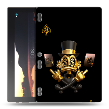 Силиконовый чехол на Lenovo Tab 3 10 с принтом Золотой скрудж макдак