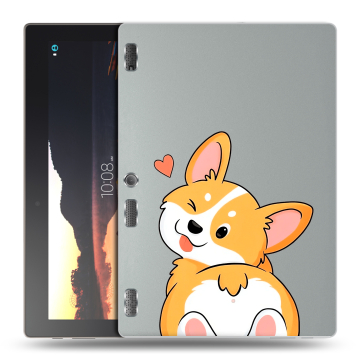 Силиконовый чехол на Lenovo Tab 3 10 с принтом Корги