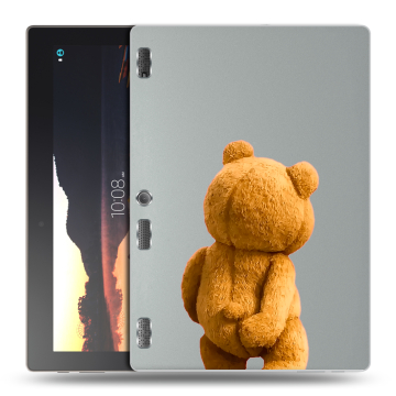 Силиконовый чехол на Lenovo Tab 3 10 с принтом Медведь
