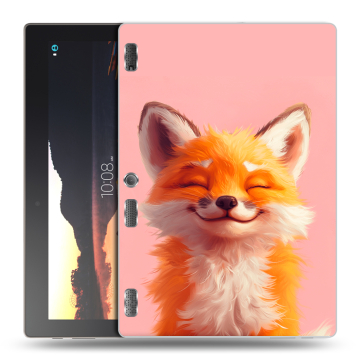 Силиконовый чехол на Lenovo Tab 3 10 с принтом милая лиса