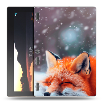 Силиконовый чехол на Lenovo Tab 3 10 с принтом лиса