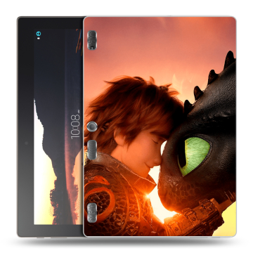 Силиконовый чехол на Lenovo Tab 3 10 с принтом Как приручить дракона Силиконовый чехол на Lenovo Tab 3 10 с принтом Как приручить дракона