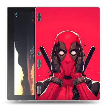 Силиконовый чехол на Lenovo Tab 3 10 с принтом Дедпул Deadpool Силиконовый чехол на Lenovo Tab 3 10 с принтом Дедпул Deadpool