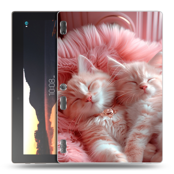 Силиконовый чехол на Lenovo Tab 3 10 с принтом котята котики