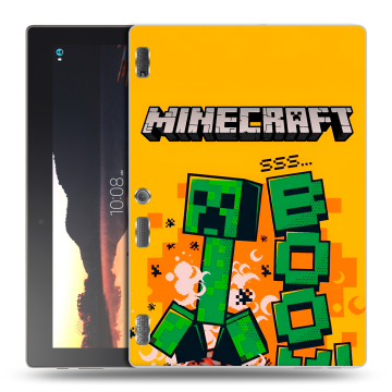 Силиконовый чехол на Lenovo Tab 3 10 с принтом Майнкрафт Minecraft