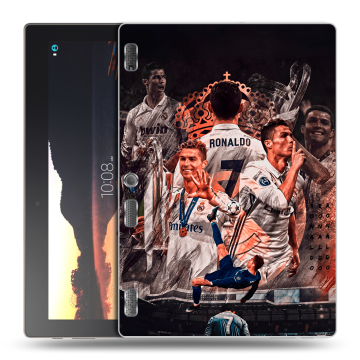 Силиконовый чехол на Lenovo Tab 3 10 с принтом Реал Роналдо Real Ronaldo