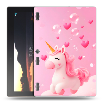 Силиконовый чехол на Lenovo Tab 3 10 с принтом Единорог