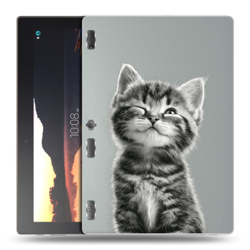 Силиконовый чехол на Lenovo Tab 3 10 с принтом Котенок
