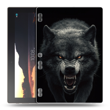Силиконовый чехол на Lenovo Tab 3 10 с принтом Волк