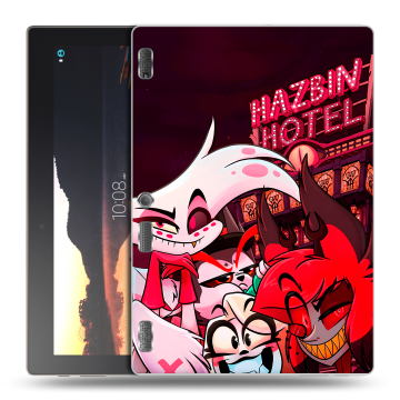Силиконовый чехол на Lenovo Tab 3 10 с принтом Hazbin Hotel Отель Хазбин
