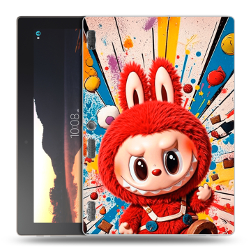 Силиконовый чехол на Lenovo Tab 3 10 с принтом Labubu Лабубу