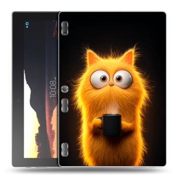 Силиконовый чехол на Lenovo Tab 3 10 с принтом Смешной кот