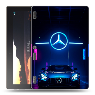 Силиконовый чехол на Lenovo Tab 3 10 с принтом Mercedes Мерседес