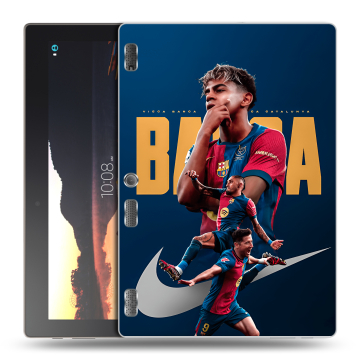 Силиконовый чехол на Lenovo Tab 3 10 с принтом Барселона Barca Yamal 