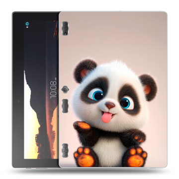 Силиконовый чехол на Lenovo Tab 3 10 с принтом милая панда