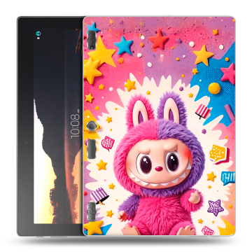 Силиконовый чехол на Lenovo Tab 3 10 с принтом Labubu Лабубу