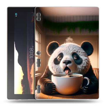 Силиконовый чехол на Lenovo Tab 3 10 с принтом смешная панда