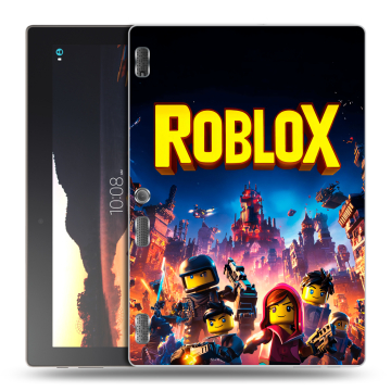 Силиконовый чехол на Lenovo Tab 3 10 с принтом Roblox Роблокс