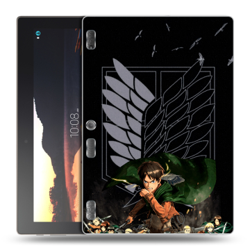 Силиконовый чехол на Lenovo Tab 3 10 с принтом Атака титанов