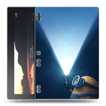 Силиконовый чехол на Lenovo Tab 3 10 с принтом Миньоны