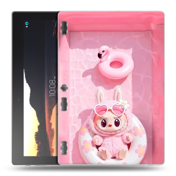 Силиконовый чехол на Lenovo Tab 3 10 с принтом Labubu Лабубу