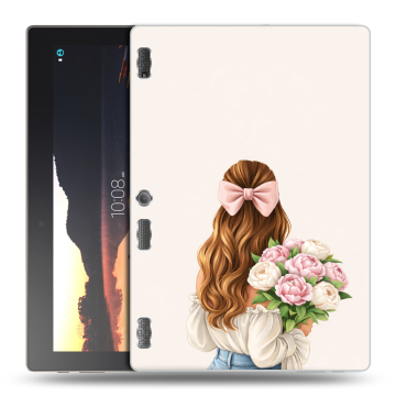 Силиконовый чехол на Lenovo Tab 3 10 с принтом женский