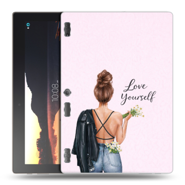 Силиконовый чехол на Lenovo Tab 3 10 с принтом женский