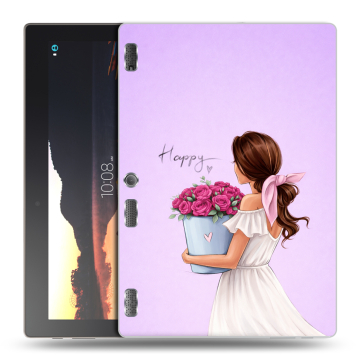 Силиконовый чехол на Lenovo Tab 3 10 с принтом женский