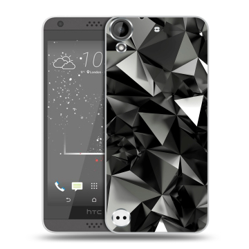 Пластиковый чехол на HTC Desire 530 с принтом Черные кристаллы