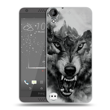 Пластиковый чехол на HTC Desire 530 с принтом Волк Пластиковый чехол на HTC Desire 530 с принтом Волк