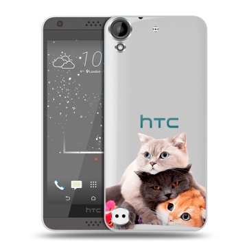 Пластиковый чехол на HTC Desire 530 с принтом Кошки