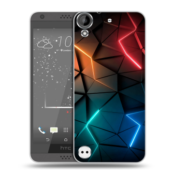 Пластиковый чехол на HTC Desire 530 с принтом Абстракция неон Пластиковый чехол на HTC Desire 530 с принтом Абстракция неон