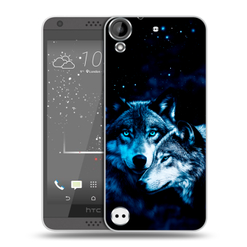 Пластиковый чехол на HTC Desire 530 с принтом Волки Пластиковый чехол на HTC Desire 530 с принтом Волки