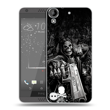 Пластиковый чехол на HTC Desire 530 с принтом Скелет Пластиковый чехол на HTC Desire 530 с принтом Скелет