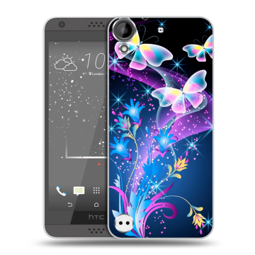 Пластиковый чехол на HTC Desire 530 с принтом Бабочки Пластиковый чехол на HTC Desire 530 с принтом Бабочки