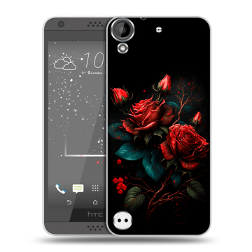 Пластиковый чехол на HTC Desire 530 с принтом Розы красные