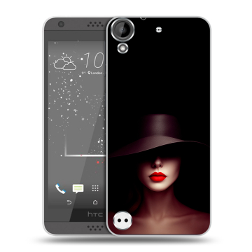 Пластиковый чехол на HTC Desire 530 с принтом Девушка в шляпе Пластиковый чехол на HTC Desire 530 с принтом Девушка в шляпе
