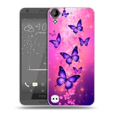 Пластиковый чехол на HTC Desire 530 с принтом Бабочки Пластиковый чехол на HTC Desire 530 с принтом Бабочки