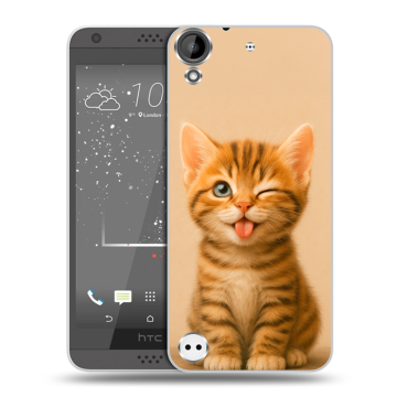 Пластиковый чехол на HTC Desire 530 с принтом котенок Пластиковый чехол на HTC Desire 530 с принтом котенок
