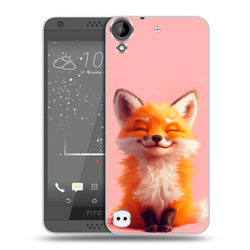 Пластиковый чехол на HTC Desire 530 с принтом милая лиса Пластиковый чехол на HTC Desire 530 с принтом милая лиса