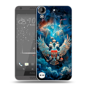 Пластиковый чехол на HTC Desire 530 с принтом Герб флаг России Пластиковый чехол на HTC Desire 530 с принтом Герб флаг России