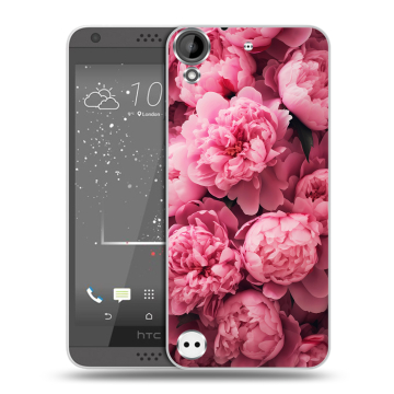 Пластиковый чехол на HTC Desire 530 с принтом цветы пионы Пластиковый чехол на HTC Desire 530 с принтом цветы пионы
